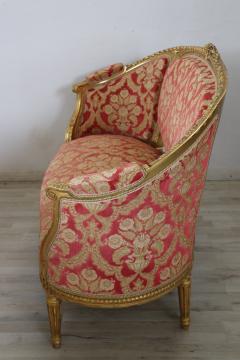 Early 20th Century Italian Louis XVI Style Gilded Living Room Set or Salon Suite - 2501678