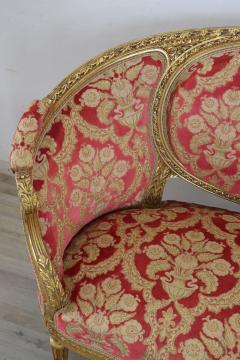 Early 20th Century Italian Louis XVI Style Gilded Living Room Set or Salon Suite - 2501680