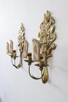 Early 20th Century Italian Pair of Wall Lights or Sconces in Gilded Metal - 2510273