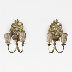 Early 20th Century Italian Pair of Wall Lights or Sconces in Gilded Metal - 2510481