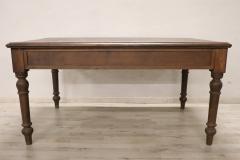 Early 20th Century Italian Rustic Kitchen Table or Dining Table in Oak Wood - 3915610