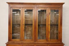 Early 20th Century Italian Solid Cherry Wood Large Bookcase or Sideboard - 2286216