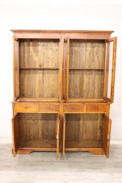 Early 20th Century Italian Solid Cherry Wood Large Bookcase or Sideboard - 2286217