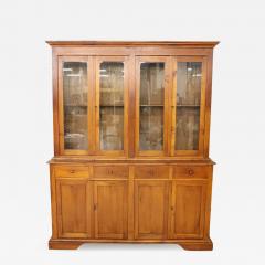 Early 20th Century Italian Solid Cherry Wood Large Bookcase or Sideboard - 2286815