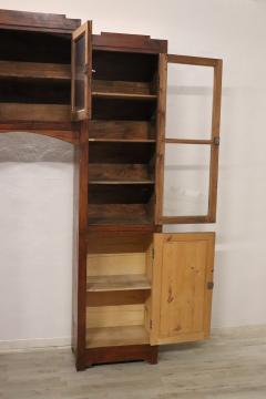 Early 20th Century Italian Solid Fir Wood Arched Bookcase - 2889184