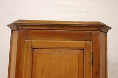 Early 20th Century Italian Solid Walnut Corner Cupboard or Corner Cabinet - 2807671