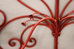 Early 20th Century Italian Wall Light or Sconce in Red Lacquered Iron - 2978987