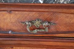 Early 20th Century Italian Walnut Antique Chest of Drawers with Marble Top - 3039560