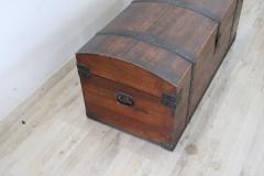 Early 20th Century Italian Walnut Antique Rustic Trunk - 2670122