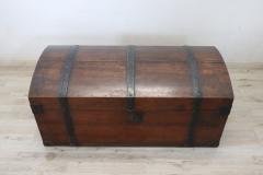 Early 20th Century Italian Walnut Antique Rustic Trunk - 2670123