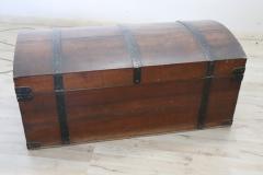 Early 20th Century Italian Walnut Antique Rustic Trunk - 2670125