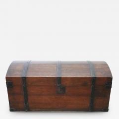 Early 20th Century Italian Walnut Antique Rustic Trunk - 2673330