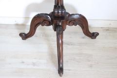 Early 20th Century Italian Walnut Gu ridon Tripod Table or Pedestal Table - 4209469
