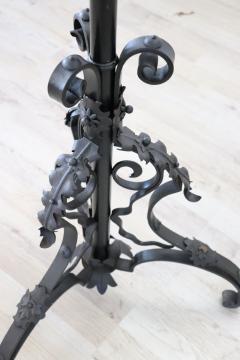 Early 20th Century Italian Wrought Iron Floor Lamp Height Adjustable - 2763030