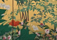 Early 20th Century Japanese Screen Flowers of the Four Seasons - 4249462