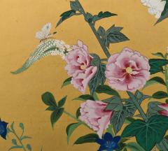 Early 20th Century Japanese Screen Flowers of the Four Seasons - 4249474