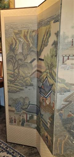 Early 20th Century Korean 8 Panel Hand Painted Screen - 1678142