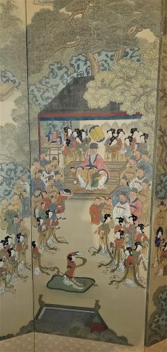 Early 20th Century Korean 8 Panel Hand Painted Screen - 1678145