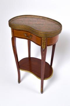 Early 20th Century Louis XV Style French Inlaid Marble Top Side Table - 4505522