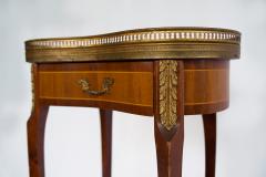 Early 20th Century Louis XV Style French Inlaid Marble Top Side Table - 4505525
