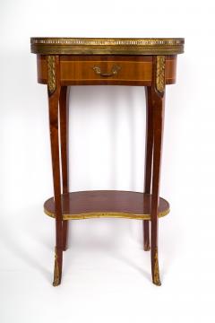 Early 20th Century Louis XV Style French Inlaid Marble Top Side Table - 4532125