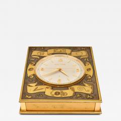 Early 20th Century Luxor Swiss Bronze Desk Table Clock with 8 Day Movement - 4319703