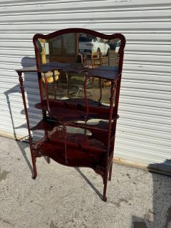 Early 20th Century Mahogany w Mirror French Style Etagere - 4386465