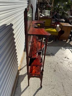 Early 20th Century Mahogany w Mirror French Style Etagere - 4386467