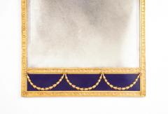 Early 20th Century Neoclassic Gilded Mirror with Cobalt Paneling - 3545403