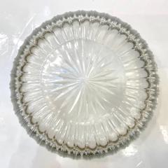 Early 20th Century Neoclassical Cut Crystal Bowl Hand Worked Silver Plated Rim - 4253019