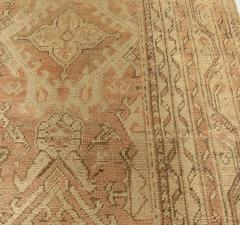 Early 20th Century Oushak Abstract Brown Handmade Wool Rug - 2450337