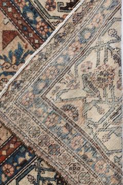 Early 20th Century Persian Bakhtiari Handmade Wool Rug in Blue Red Camel - 2446249