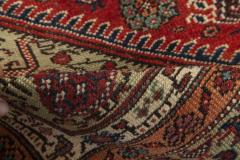 Early 20th Century Persian Feraghan Green Pink Red and White Handmade Rug - 2454243