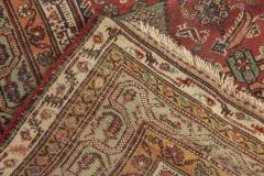 Early 20th Century Persian Feraghan Green Pink Red and White Handmade Rug - 2454246