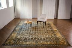 Early 20th Century Persian Kirman Botanic Handwoven Wool Rug - 2447851