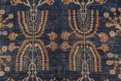 Early 20th Century Persian Kirman Navy Blue and Camel Wool Rug - 2447947