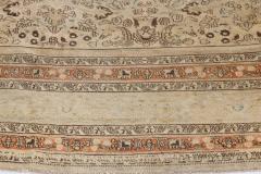 Early 20th Century Persian Meshad Camel Brown Orange Handwoven Wool Rug - 2446152