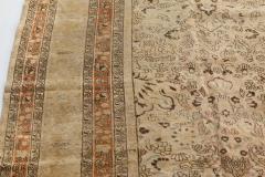 Early 20th Century Persian Meshad Camel Brown Orange Handwoven Wool Rug - 2446169