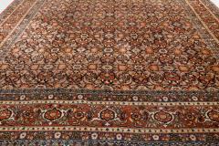 Early 20th Century Persian Meshad Rug in Burgundy Blue and Beige - 2453625