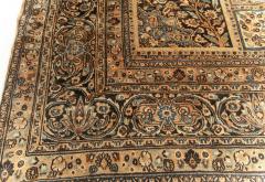 Early 20th Century Persian Meshad Rust Blue Walnut and Brown Handmade Wool Rug - 2453462
