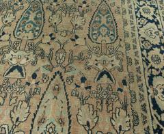 Early 20th Century Persian Meshad Warm Beige Background Hand Knotted Wool Rug - 2453578