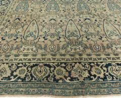 Early 20th Century Persian Meshad Warm Beige Background Hand Knotted Wool Rug - 2453580