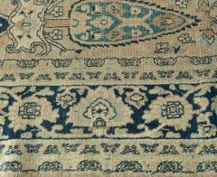 Early 20th Century Persian Meshad Warm Beige Background Hand Knotted Wool Rug - 2453581
