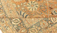 Early 20th Century Persian Tabriz Handmade Wool Rug in Rust and Midnight Blue - 2445507
