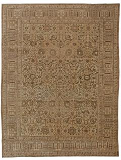 Early 20th Century Persian Tabriz Handwoven Wool Rug in Caramel Salmon Shades - 2447735