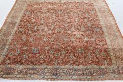 Early 20th Century Persian Tabriz Red Handmade Wool Rug - 2446281