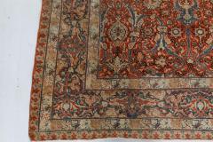 Early 20th Century Persian Tabriz Red Handmade Wool Rug - 2446282