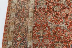 Early 20th Century Persian Tabriz Red Handmade Wool Rug - 2446283