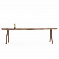 Early 20th Century Primitive Workbench Table Solid Wood 113 5  - 4581436