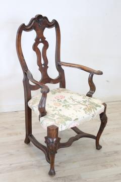 Early 20th Century Queen Anne Style Carved Walnut Armchair - 2245911